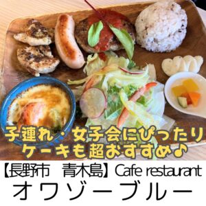 【長野市 青木島】オワゾーブルー~デザートをつけて120%満足!おしゃれで子連れでも快適~