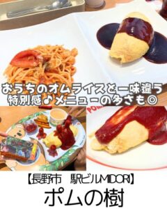 【長野駅周辺】ポムの樹～選ぶ楽しみも◎ファミレス感覚で行けるオムライス専門店～