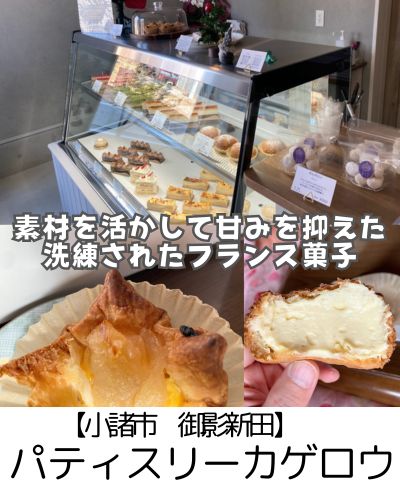 【小諸市 御影新田】パティスリーカゲロウ～最高のシュークリーム発見！素材を活かし、洗練されたケーキと焼き菓子～