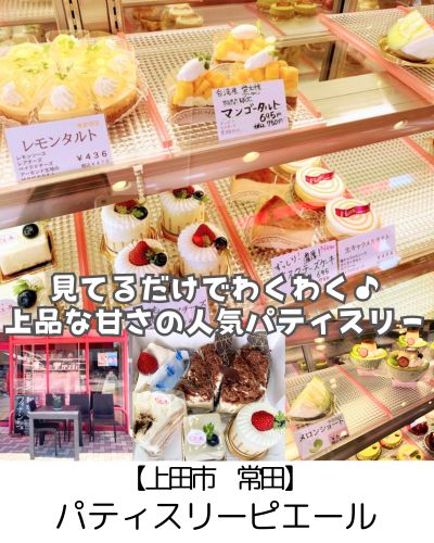 【上田市 常田】パティスリーピエール～上品な甘さ◎誰でもペロリのケーキ満載の人気店～